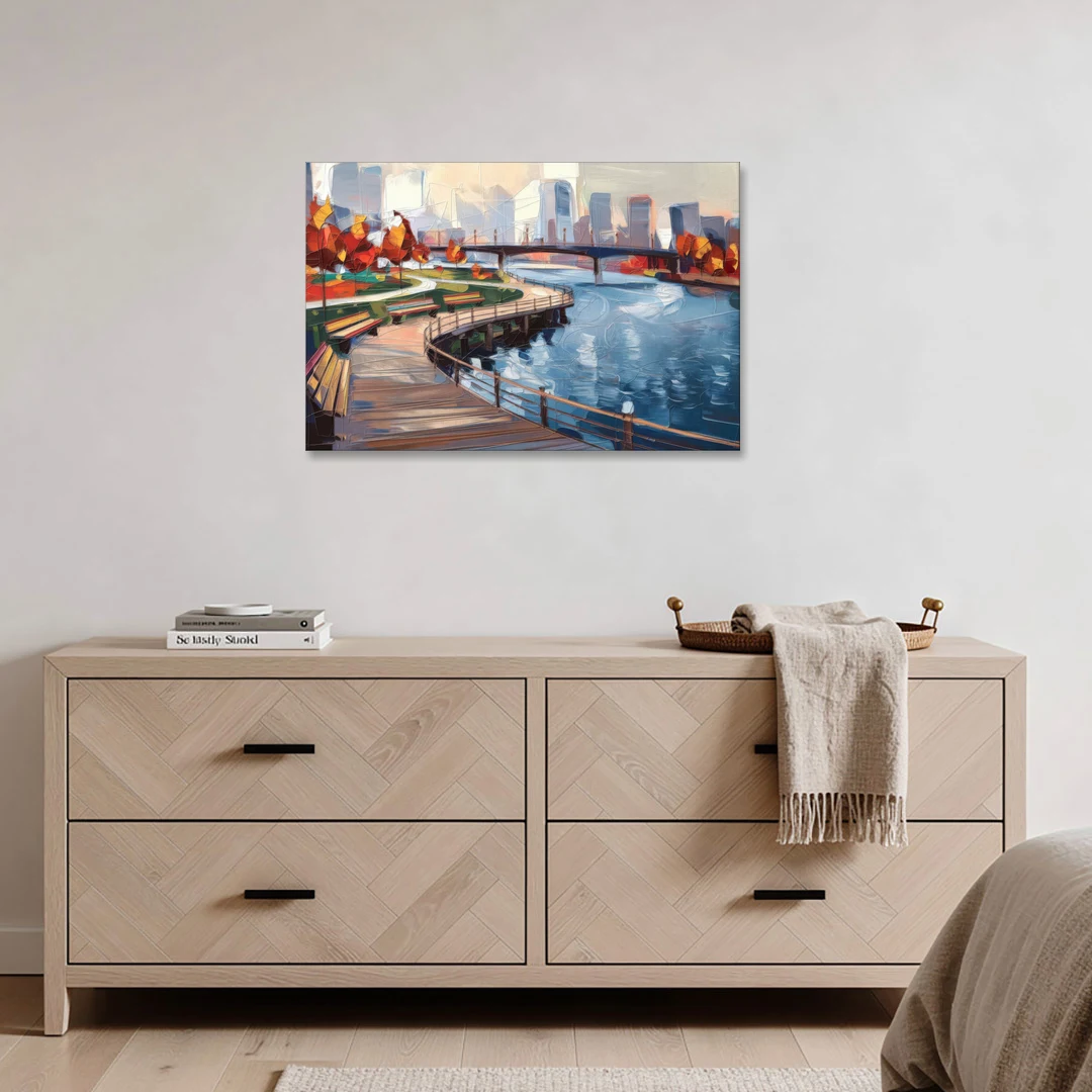 Buffalo Waterfront Boardwalk - Canvas Wall Art - Coffee Table - 36x24