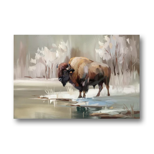 Buffalo Waterfront Serenity - Canvas Wall Art - Front