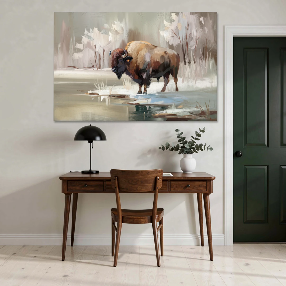 Buffalo Waterfront Serenity - Canvas Wall Art - Office - 60x40