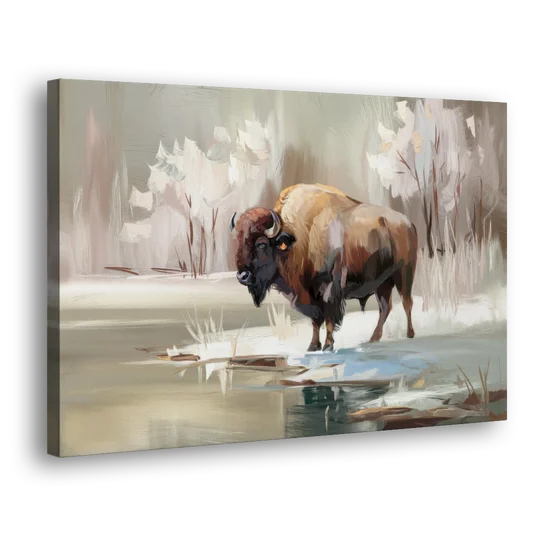 Buffalo Waterfront Serenity - Canvas Wall Art - Side