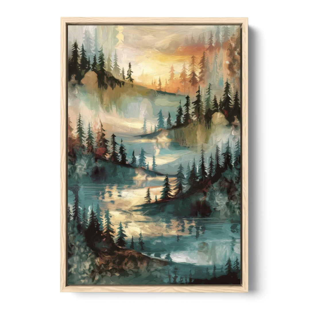 Burlington Captivating Landscapes - Oak Framed Canvas Wall Art - Front