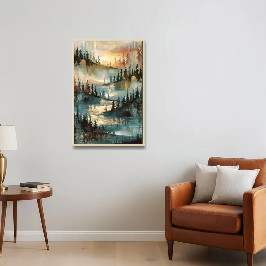Burlington Captivating Landscapes - Oak Framed Canvas Wall Art - Sofa - 24x36
