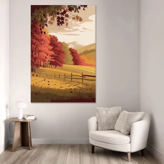 Burlington Fall Foliage - Canvas Wall Art - Sofa - 40x60