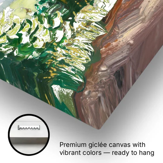 Burlington Green Mountain Trails - Canvas Wall Art - Gallery Wrap Corner