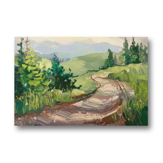 Burlington Green Mountain Trails - Canvas Wall Art - Front