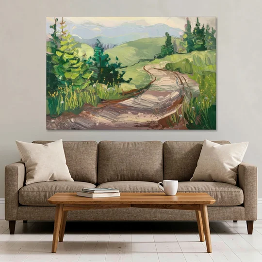 Burlington Green Mountain Trails - Canvas Wall Art - Sofa - 60x40