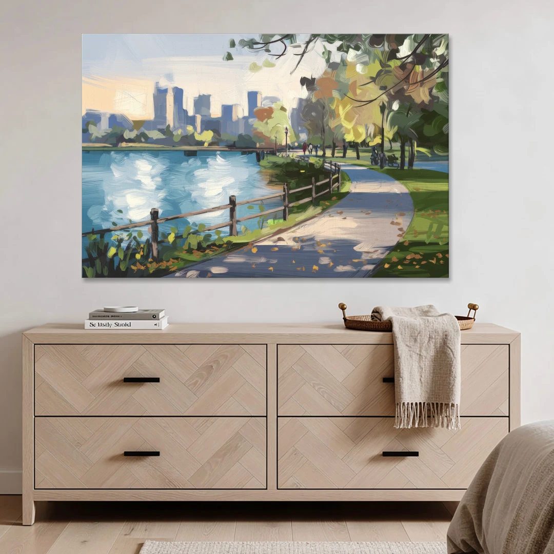 Burlington Lakefront Pathways - Canvas Wall Art - Coffee Table - 60x40