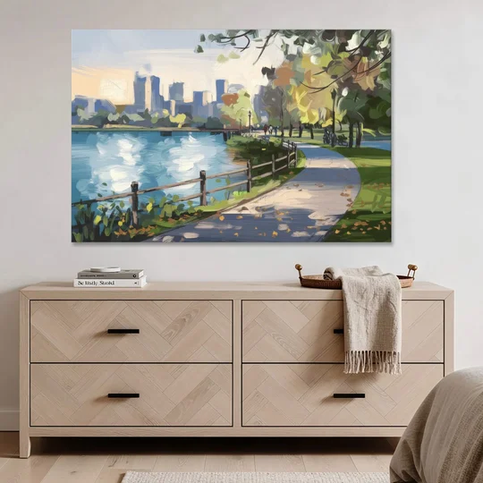 Burlington Lakefront Pathways - Canvas Wall Art - Coffee Table - 60x40