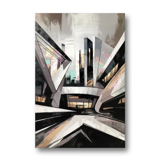 Burlington Modern Architecture - Canvas Wall Art - Front