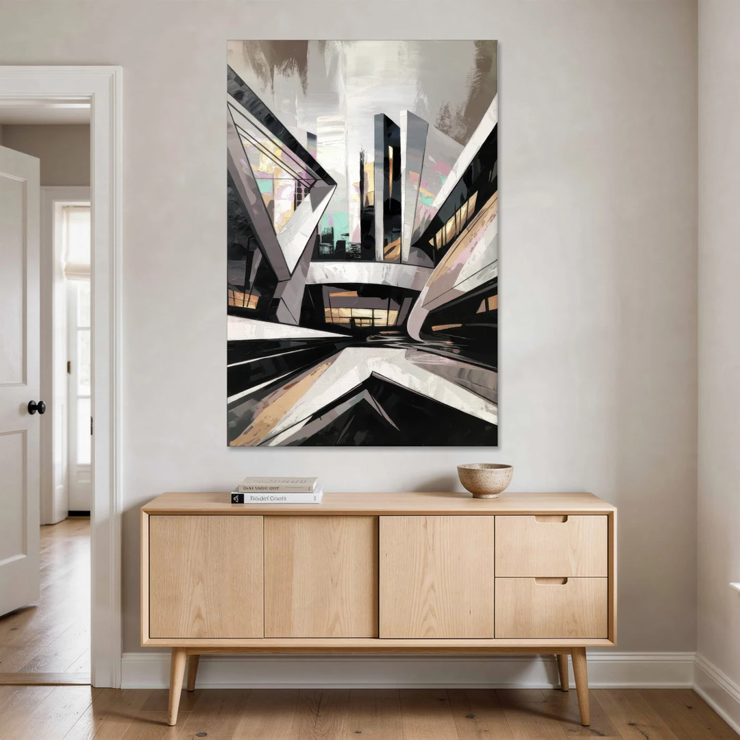 Burlington Modern Architecture - Canvas Wall Art - Coffee Table - 40x60