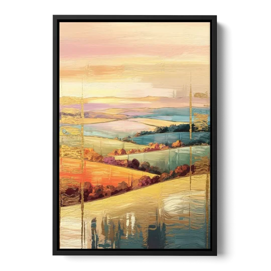 Burlington Scenic Horizons - Black Framed Canvas Wall Art - Front