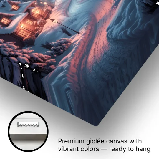 Burlington Snowy Winter Scenes - Canvas Wall Art - Gallery Wrap Corner