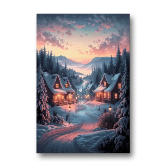 Burlington Snowy Winter Scenes - Canvas Wall Art - Front