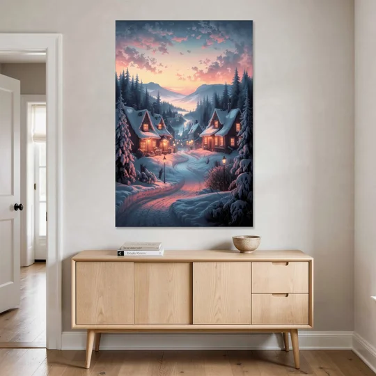 Burlington Snowy Winter Scenes - Canvas Wall Art - Coffee Table - 40x60