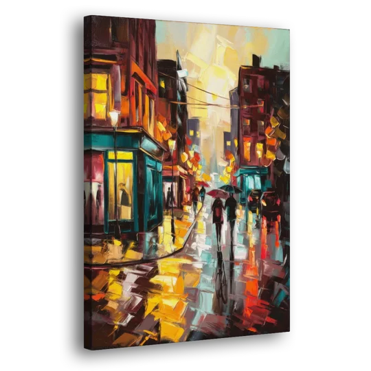 Burlington Urban Street Scenes - Canvas Wall Art - Side