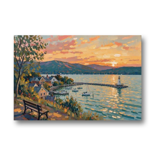 Burlington Waterfront Views - Canvas Wall Art - Front