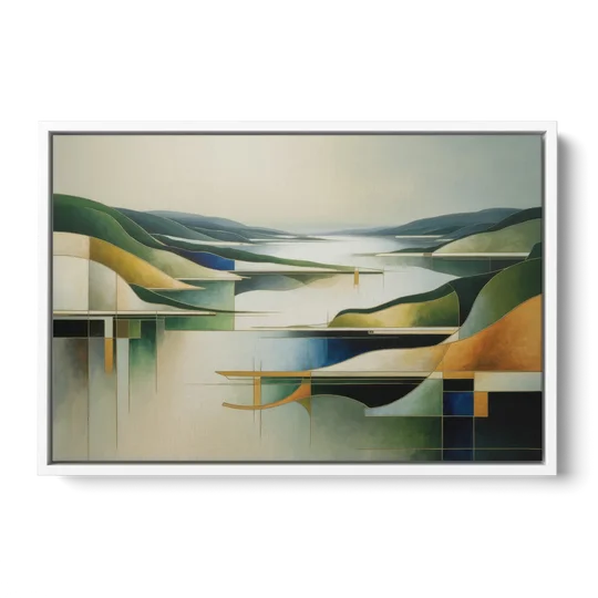 Bygdøy Peninsula Beauty - White Framed Canvas Wall Art - Front