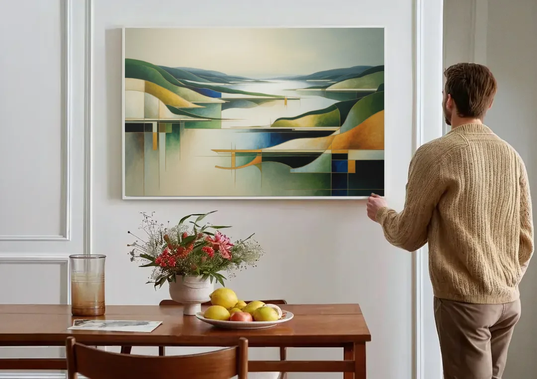 Bygdøy Peninsula Beauty canvas wall art above a dining table