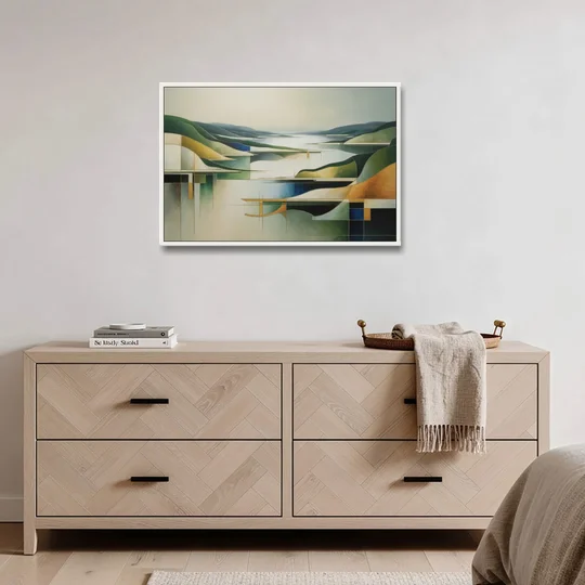 Bygdøy Peninsula Beauty - White Framed Canvas Wall Art - Coffee Table - 36x24