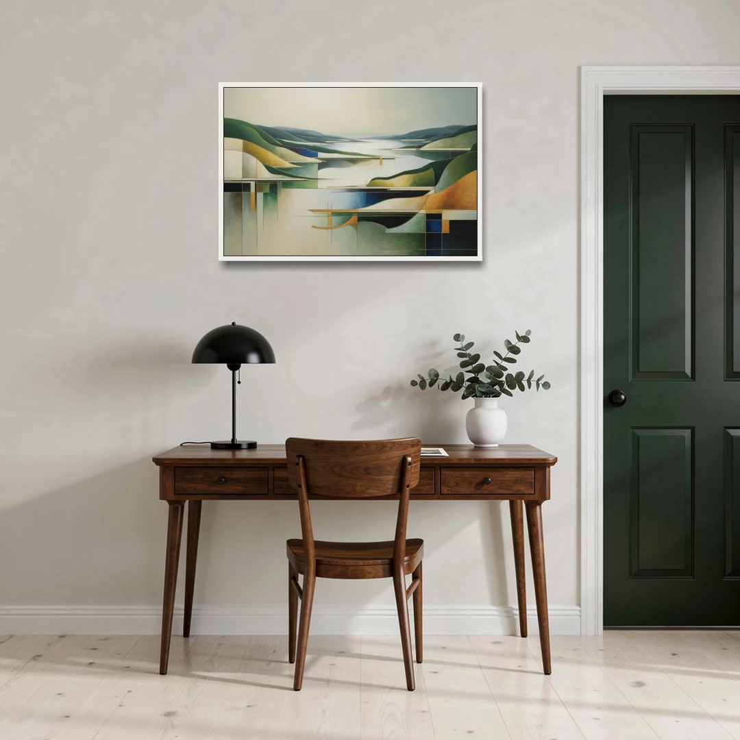 Bygdøy Peninsula Beauty - White Framed Canvas Wall Art - Office - 36x24