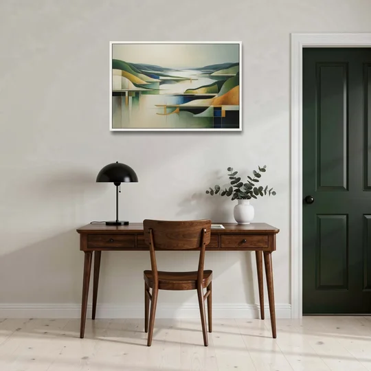 Bygdøy Peninsula Beauty - White Framed Canvas Wall Art - Office - 36x24