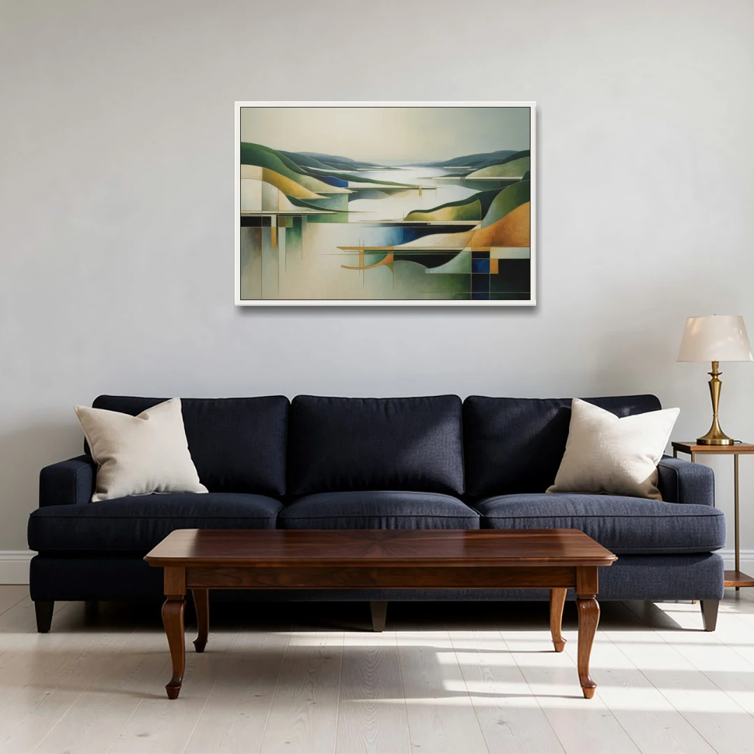 Bygdøy Peninsula Beauty - White Framed Canvas Wall Art - Sofa - 36x24