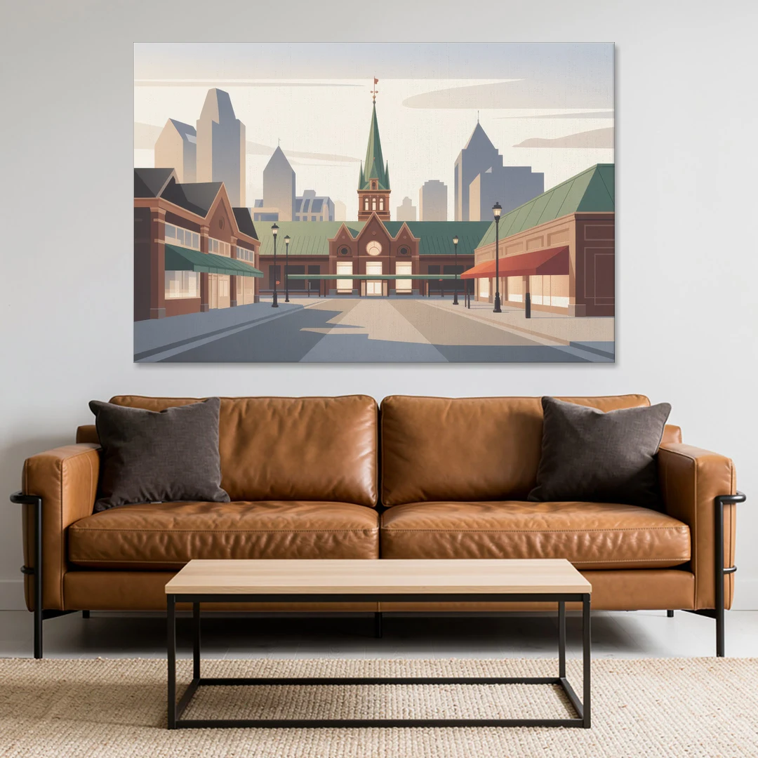 ByWard Market Charm - Canvas Wall Art - Sofa - 60x40