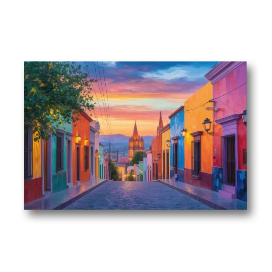 Calle Aldama Sunset - Canvas Wall Art - Front