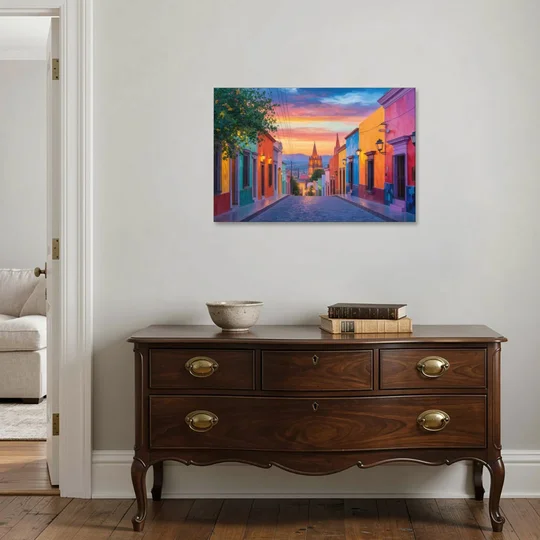 Calle Aldama Sunset - Canvas Wall Art - Coffee Table - 36x24