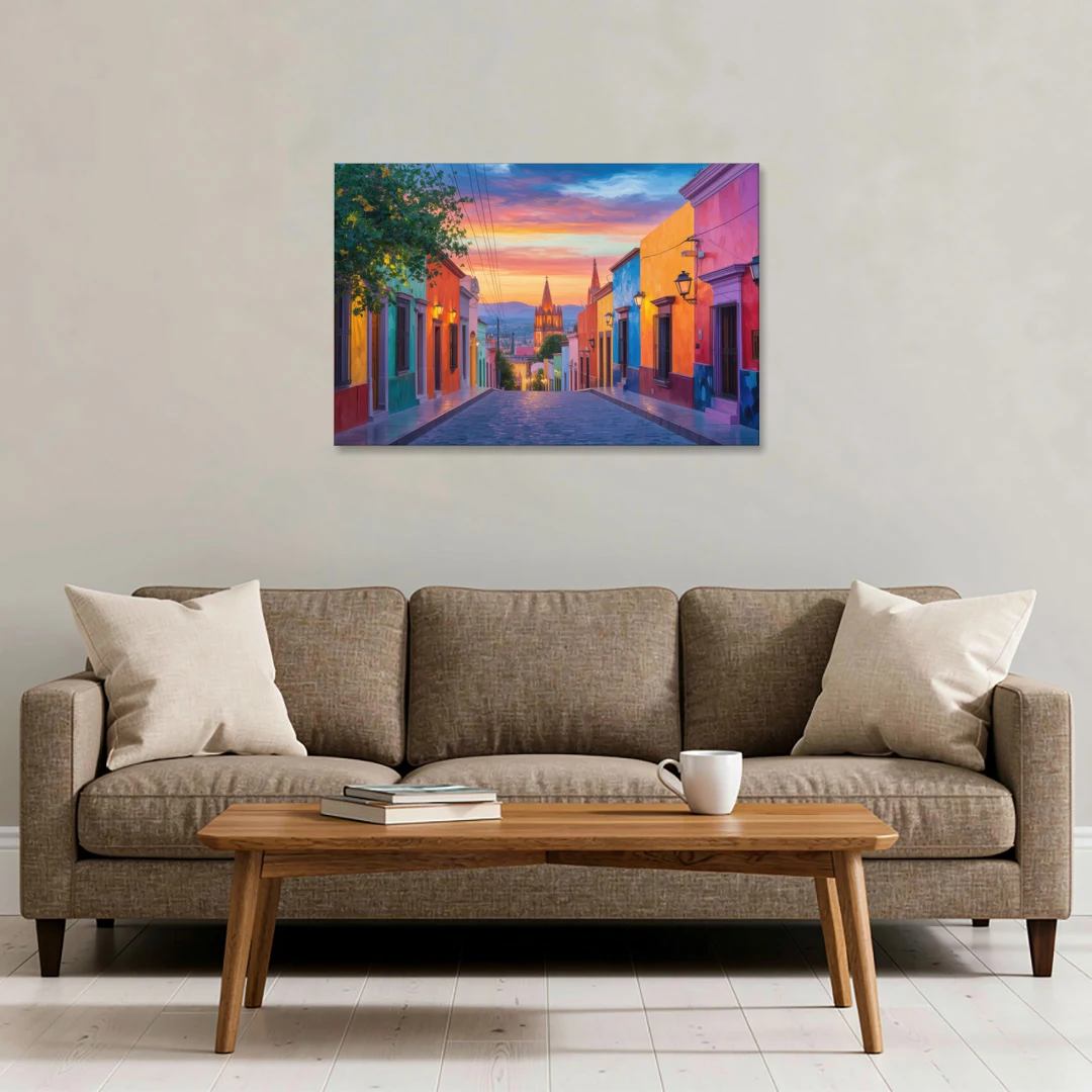 Calle Aldama Sunset - Canvas Wall Art - Sofa - 36x24