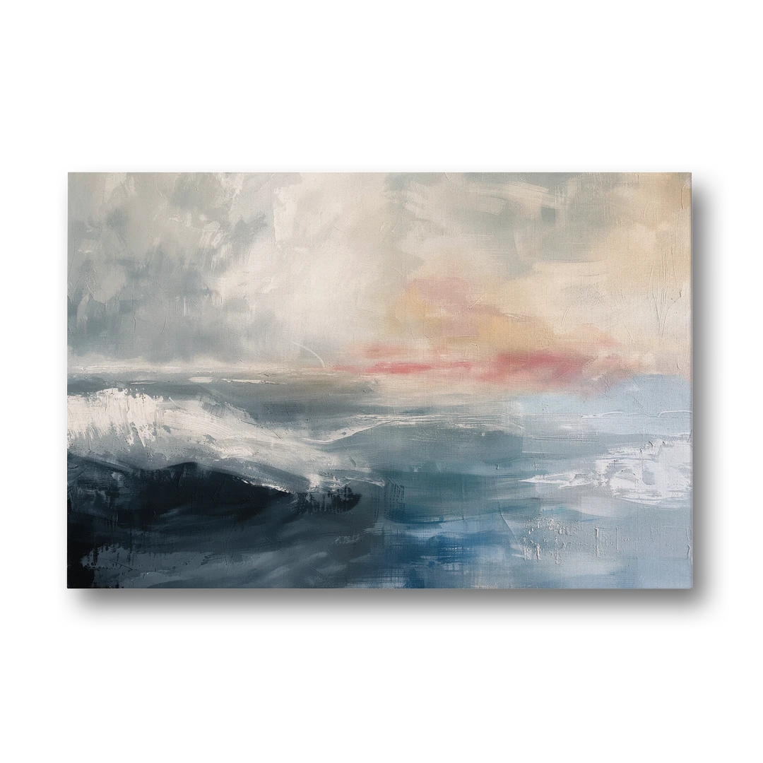 Calming Blossom Seam at Misty Dawn for the Bedroom - Canvas Wall Art - Front