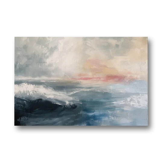 Calming Blossom Seam at Misty Dawn for the Bedroom - Canvas Wall Art - Front