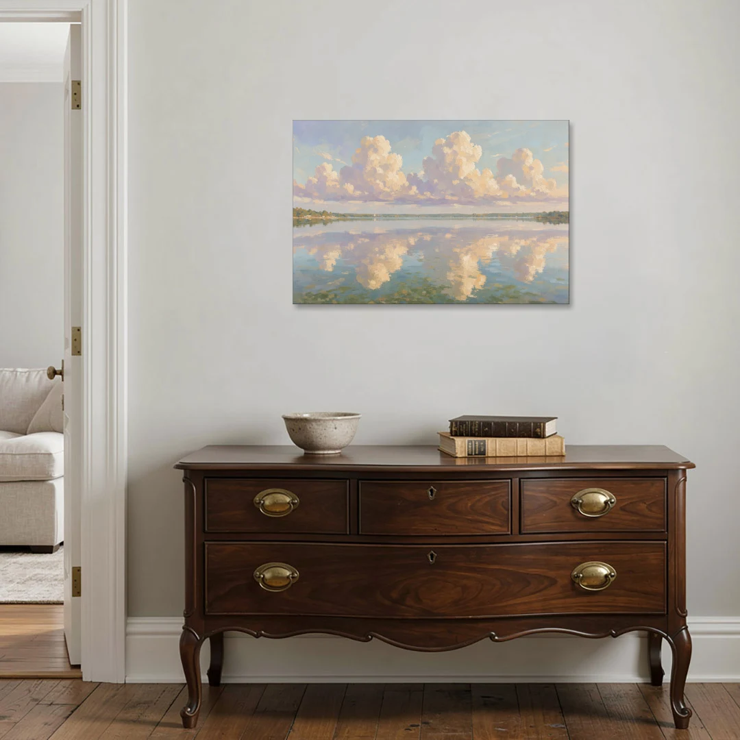 Calming Summer Clouds on the Bay for the Bedroom - Canvas Wall Art - Coffee Table - 36x24