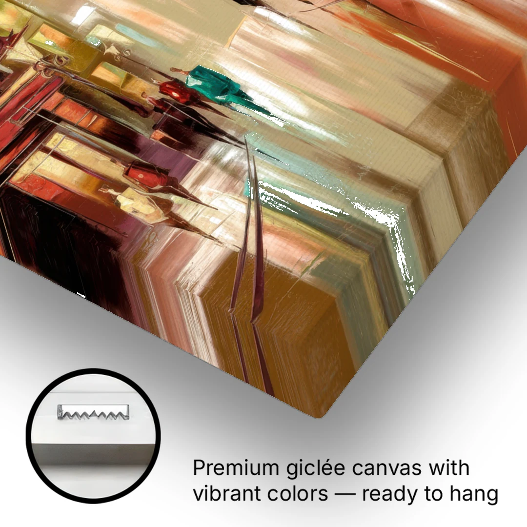 Camden Downtown Streetscape - Canvas Wall Art - Gallery Wrap Corner
