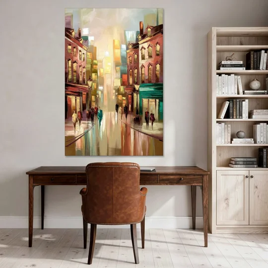 Camden Downtown Streetscape - Canvas Wall Art - Office - 40x60