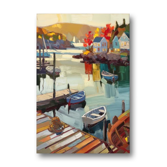Camden Scenic Harbor View - Canvas Wall Art - Front