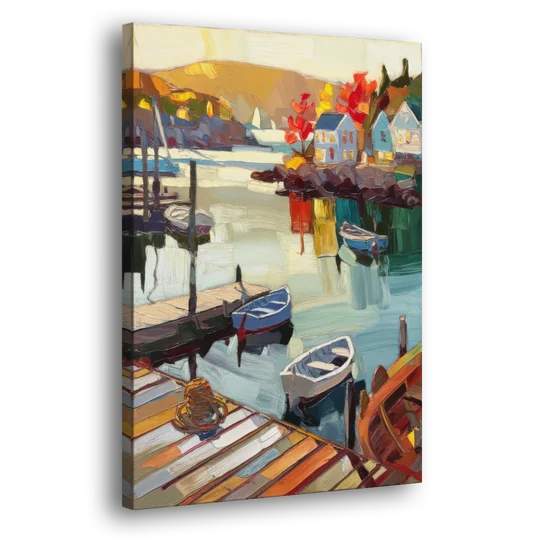 Camden Scenic Harbor View - Canvas Wall Art - Side