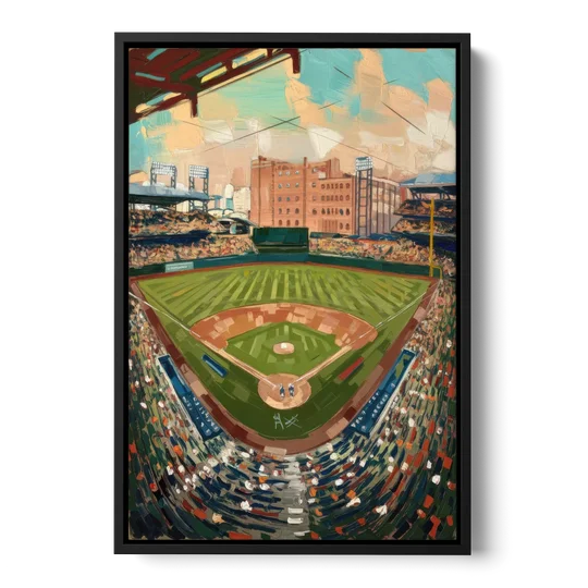 Camden Yards Orioles Tribute - Black Framed Canvas Wall Art - Front