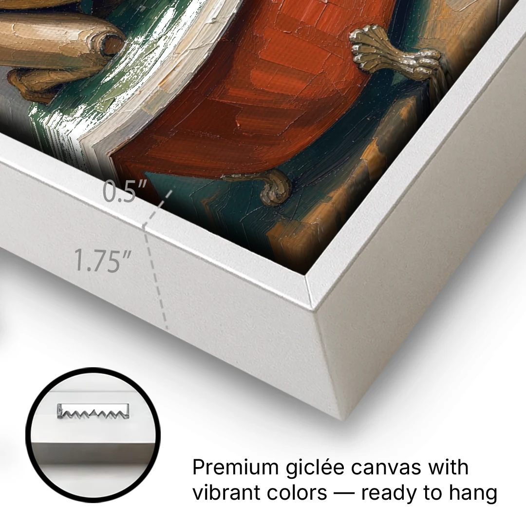 Camel Kneeling in a Clawfoot Tub - White Framed Canvas Wall Art - Gallery Wrap Corner