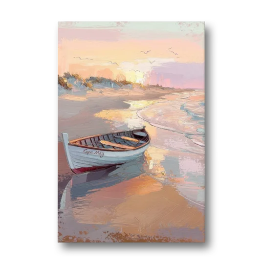 Cape May Beach Sunrise - Canvas Wall Art - Front