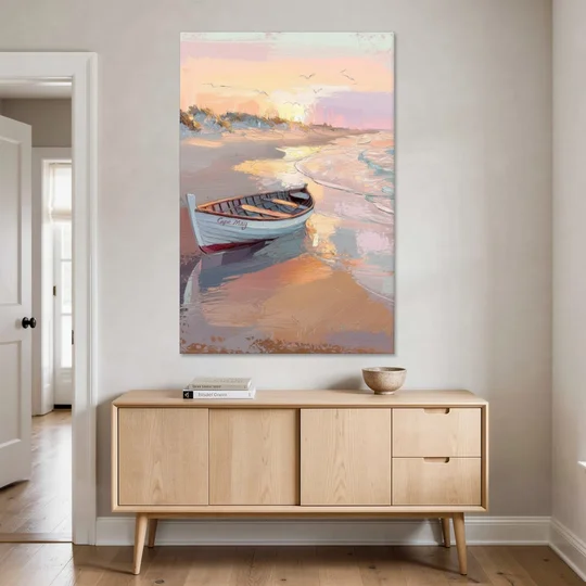 Cape May Beach Sunrise - Canvas Wall Art - Coffee Table - 40x60