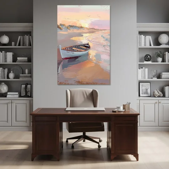 Cape May Beach Sunrise - Canvas Wall Art - Office - 40x60