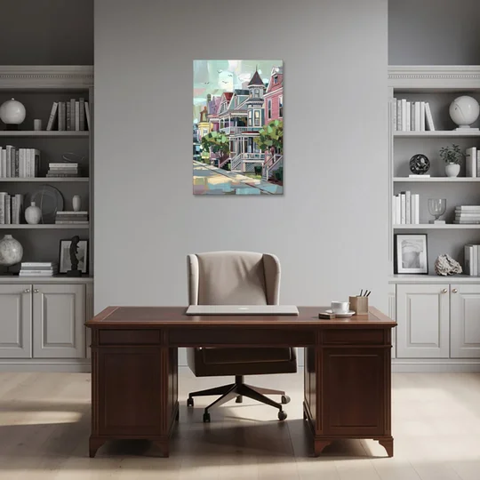 Cape May Historic District - Canvas Wall Art - Office - 24x36