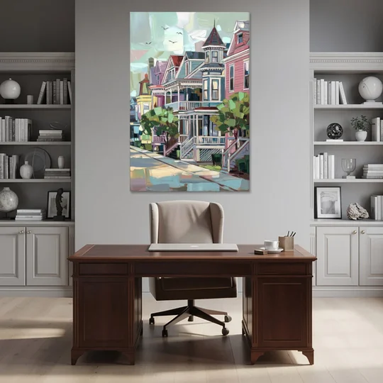 Cape May Historic District - Canvas Wall Art - Office - 40x60