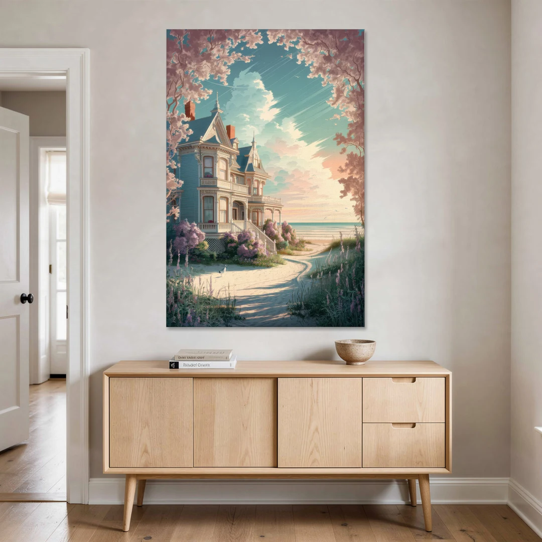 Cape May Victorian Charm - Canvas Wall Art - Coffee Table - 40x60