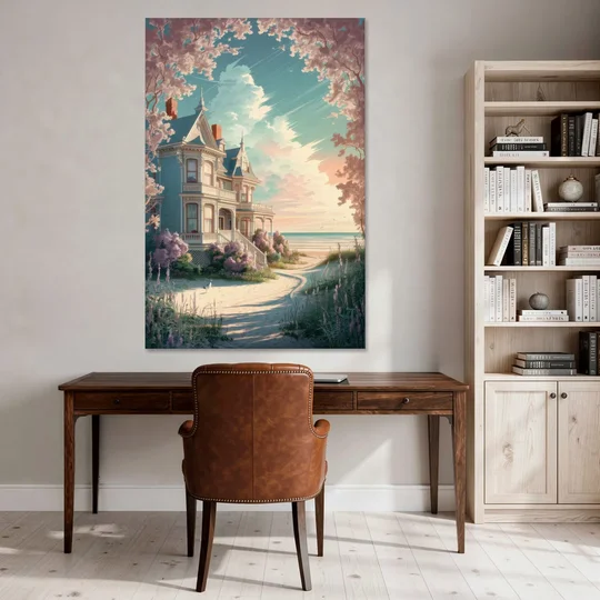 Cape May Victorian Charm - Canvas Wall Art - Office - 40x60