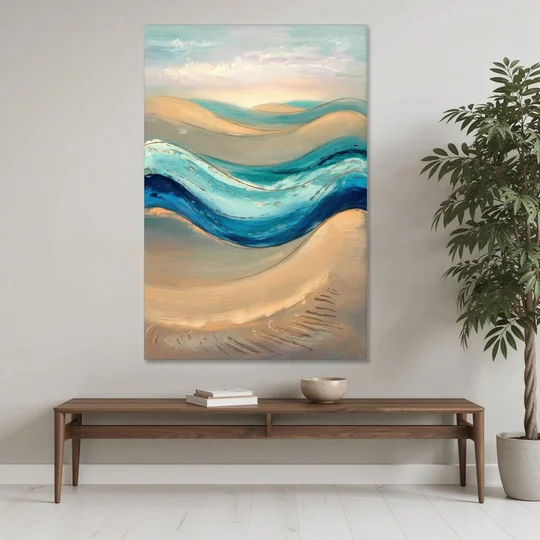 Cape May Waves and Dunes - Canvas Wall Art - Coffee Table - 40x60