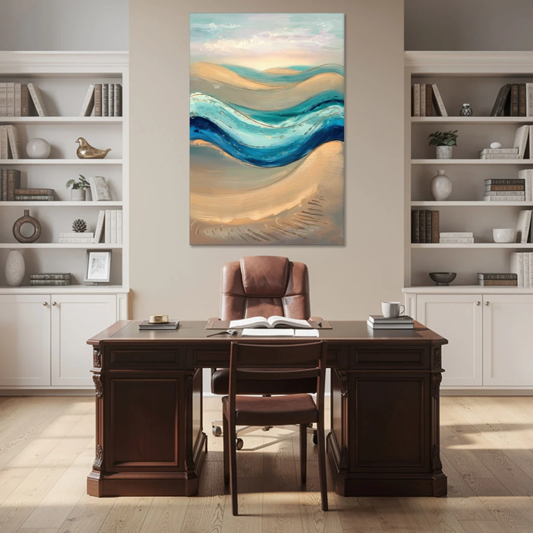 Cape May Waves and Dunes - Canvas Wall Art - Office - 40x60