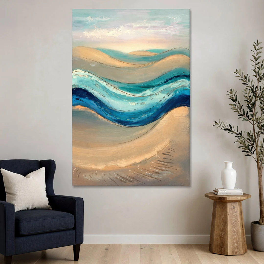Cape May Waves and Dunes - Canvas Wall Art - Sofa - 40x60