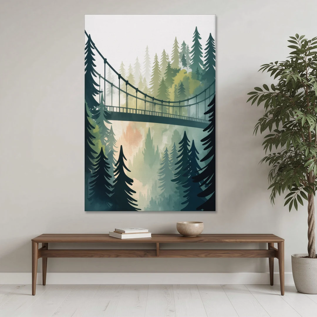 Capilano Suspension Bridge - Canvas Wall Art - Coffee Table - 40x60